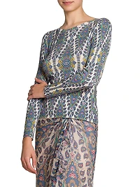 Medallion Long-Sleeve Top