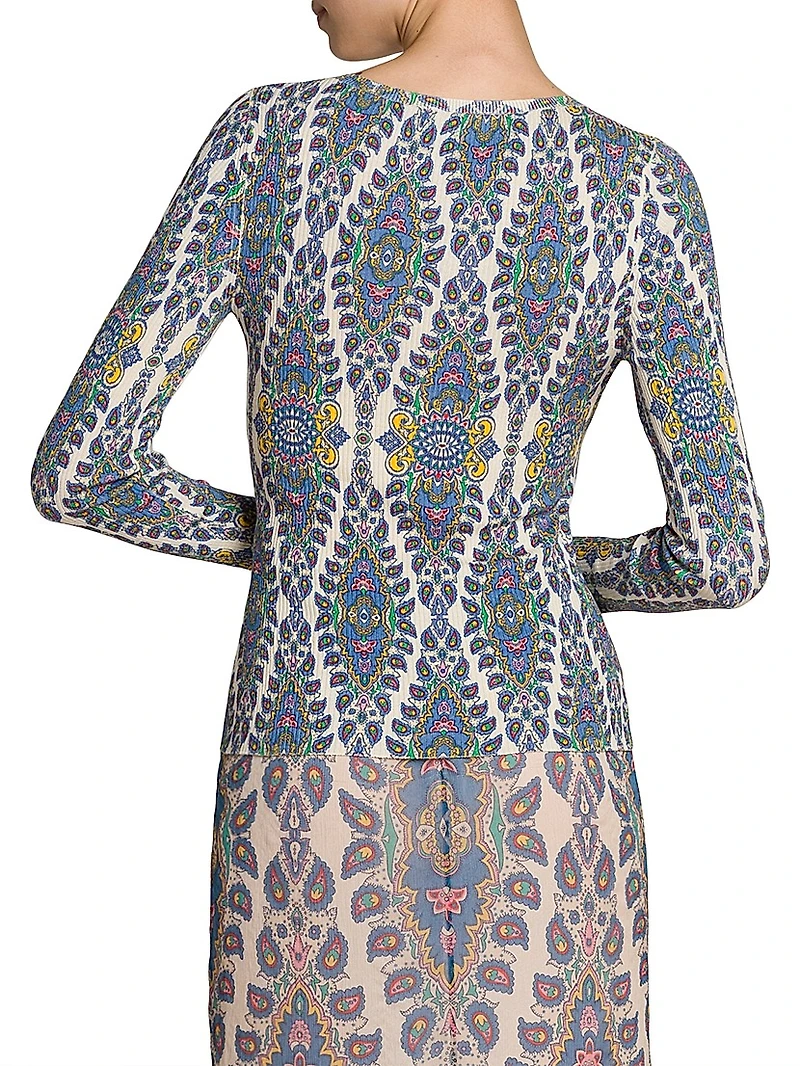 Medallion Long-Sleeve Top