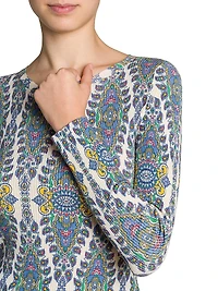 Medallion Long-Sleeve Top