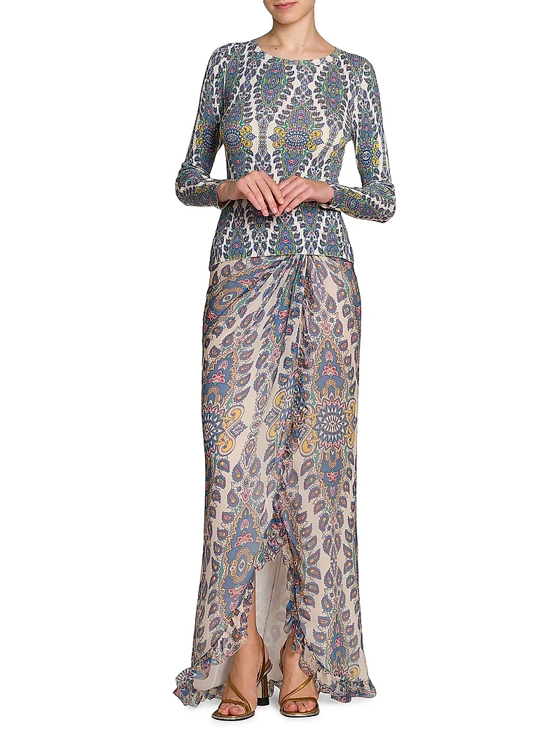 Medallion Long-Sleeve Top