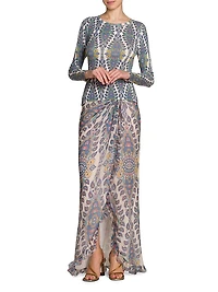 Medallion Long-Sleeve Top