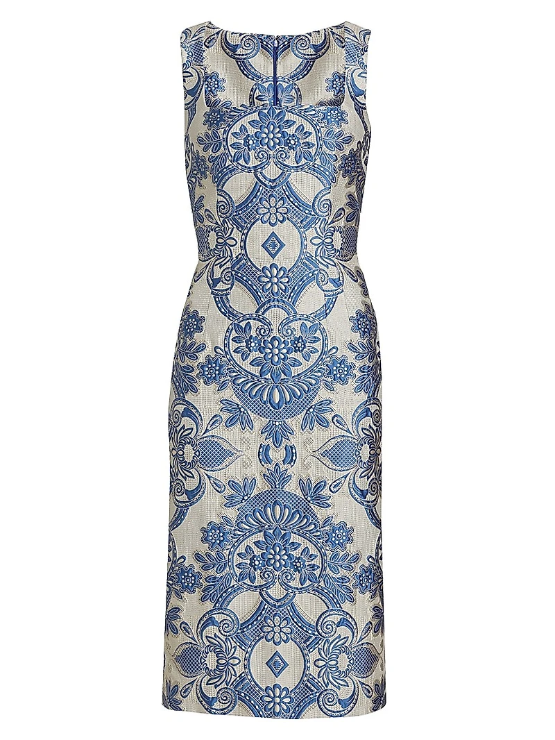 Medallion Lace Sheath Dress