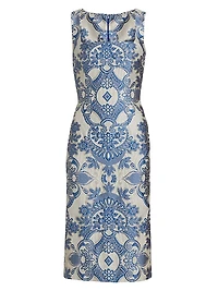 Medallion Lace Sheath Dress