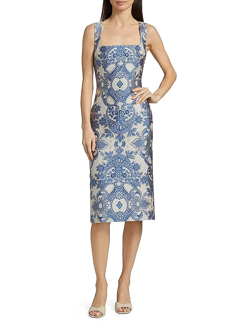 Medallion Lace Sheath Dress