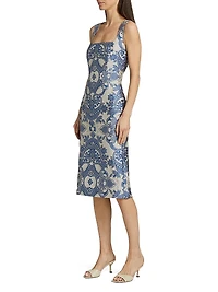 Medallion Lace Sheath Dress