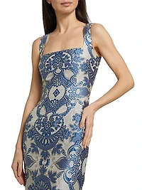 Medallion Lace Sheath Dress
