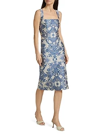 Medallion Lace Sheath Dress