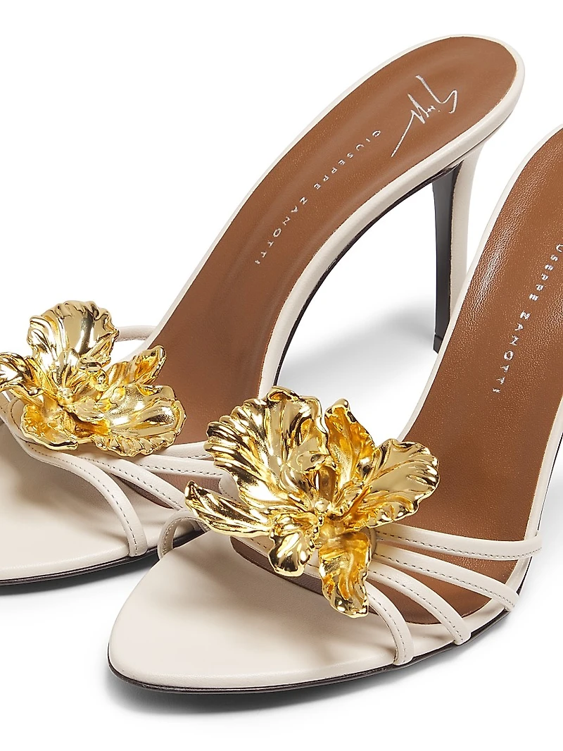 90MM Leather Slide Sandals