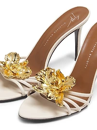 90MM Leather Slide Sandals