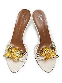 90MM Leather Slide Sandals