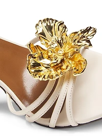 90MM Leather Slide Sandals