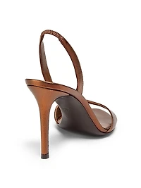 Sophie 90MM Metallic Leather Slingback Sandals