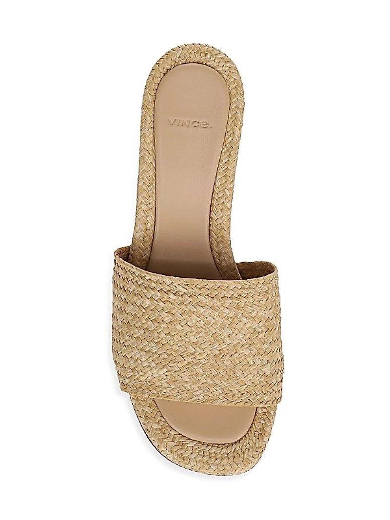 Ariana Raffia Slide Sandals