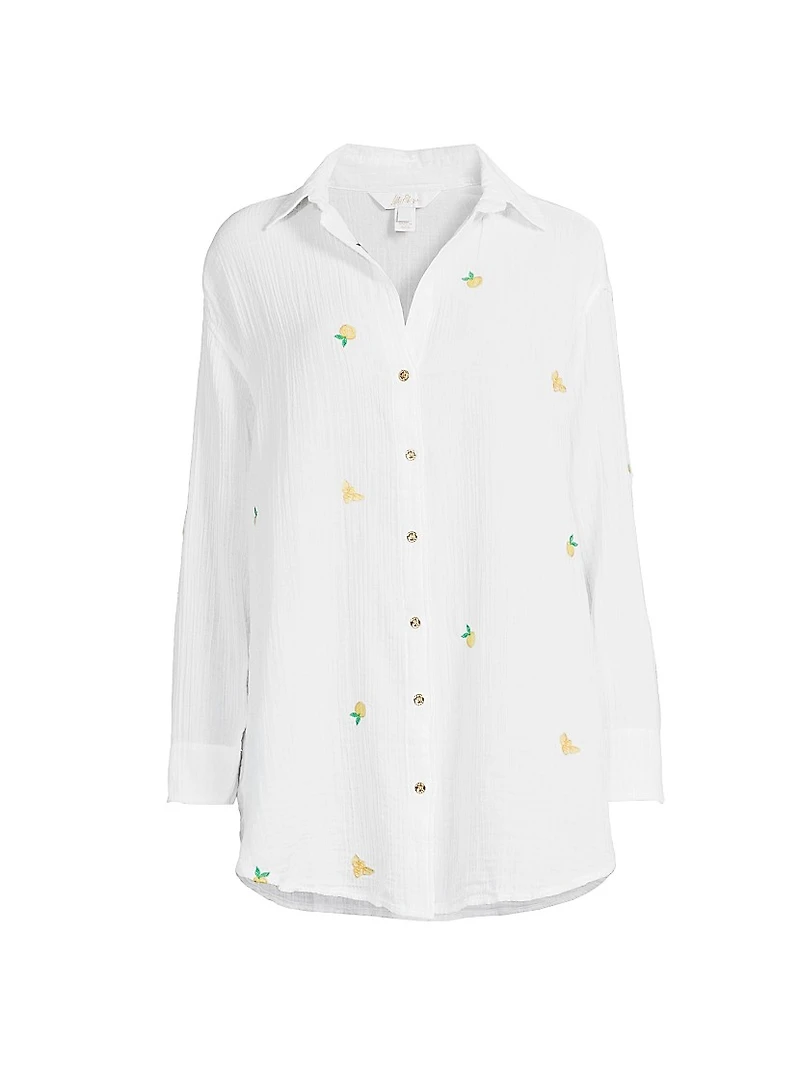 Kwitney Cotton Cover-Up Shirt