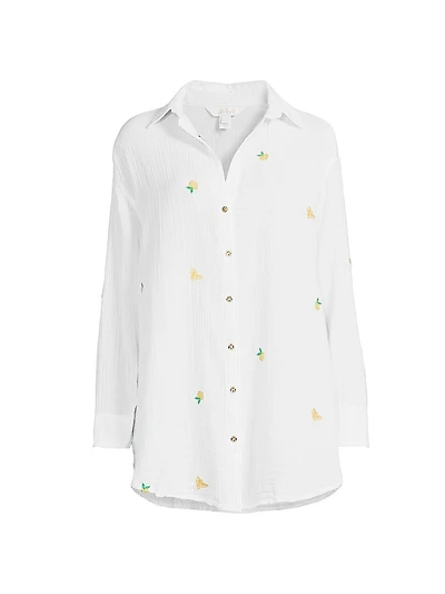Kwitney Cotton Cover-Up Shirt