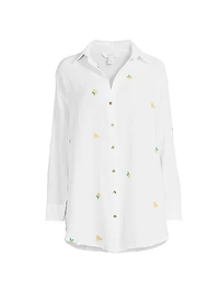 Kwitney Cotton Cover-Up Shirt