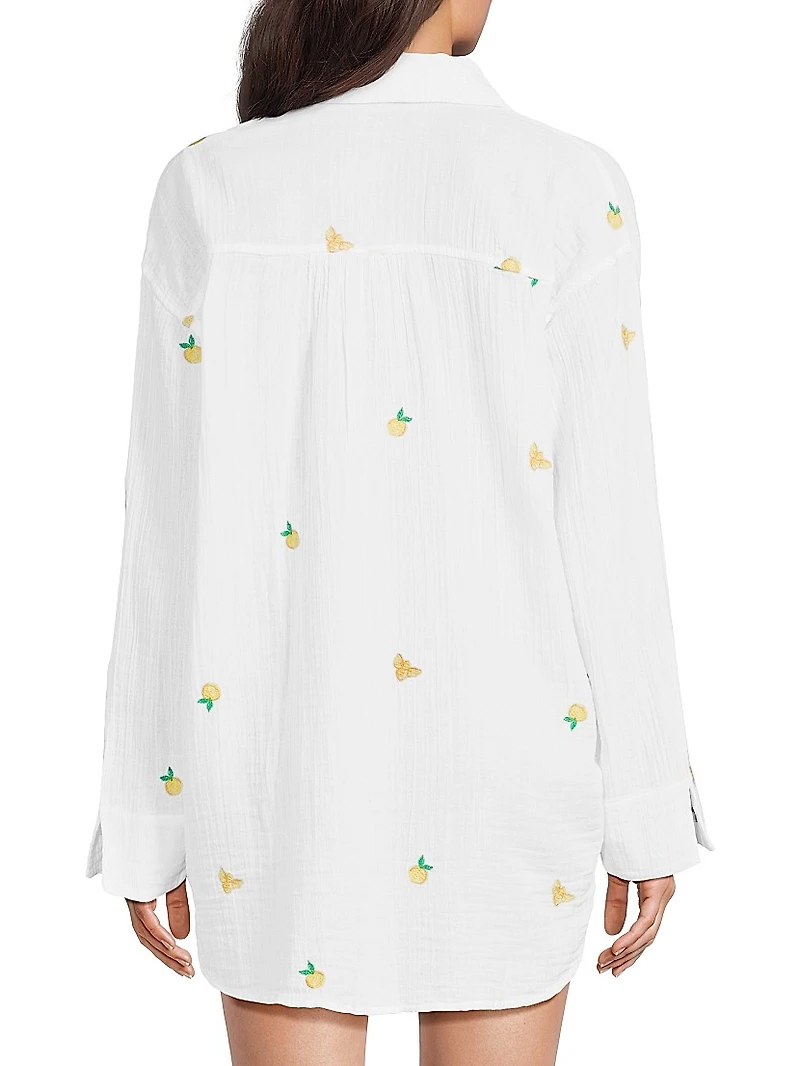 Kwitney Cotton Cover-Up Shirt