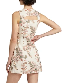 Georgia Floral Sleeveless Denim Minidress