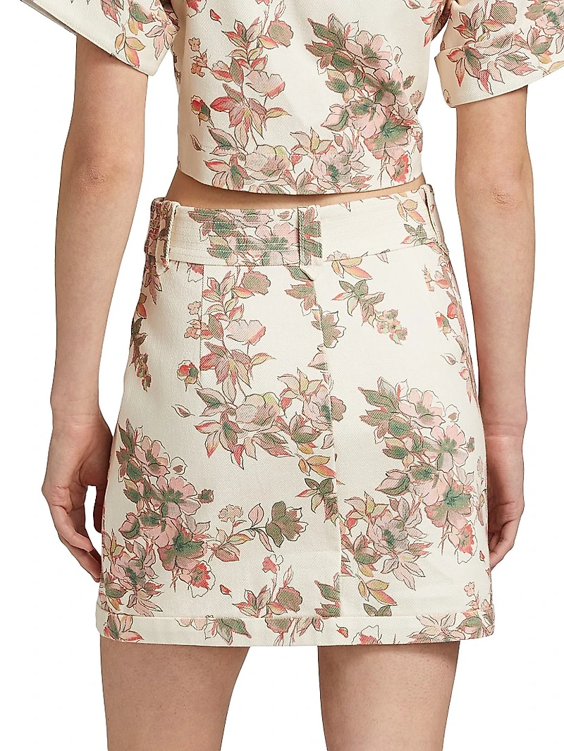 Nora Floral Miniskirt