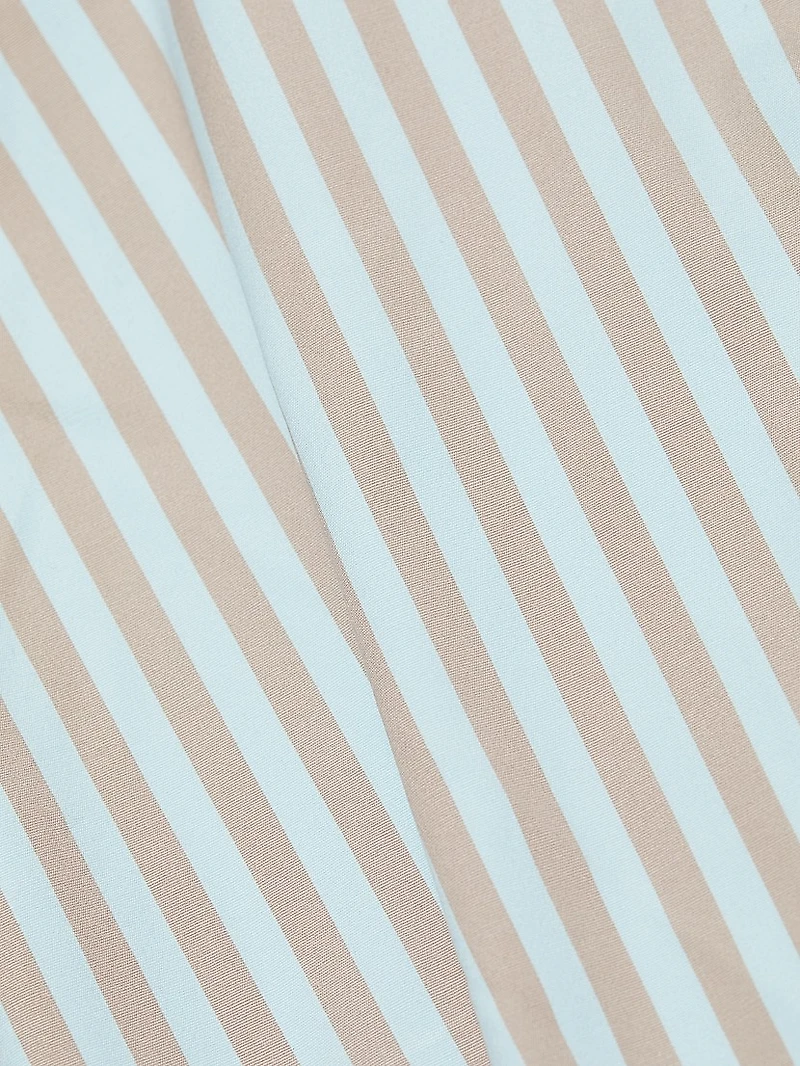 Domino Striped Cotton Sleeveless Minidress
