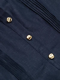 Riva Linen Button-Down Minidress