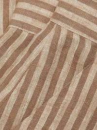 Capri Striped Linen Wide-Leg Pants