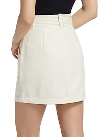 Nora Cotton Zip-Up Miniskirt