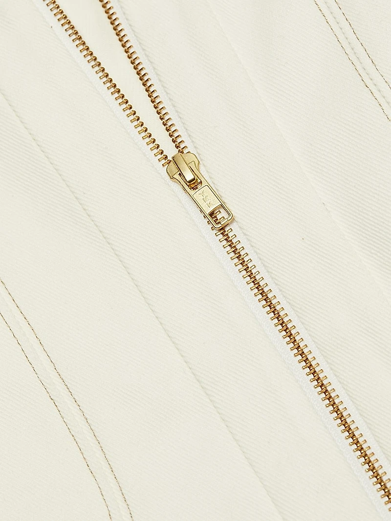 Nora Cotton Zip-Up Miniskirt