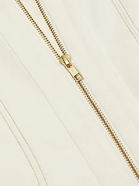 Nora Cotton Zip-Up Miniskirt