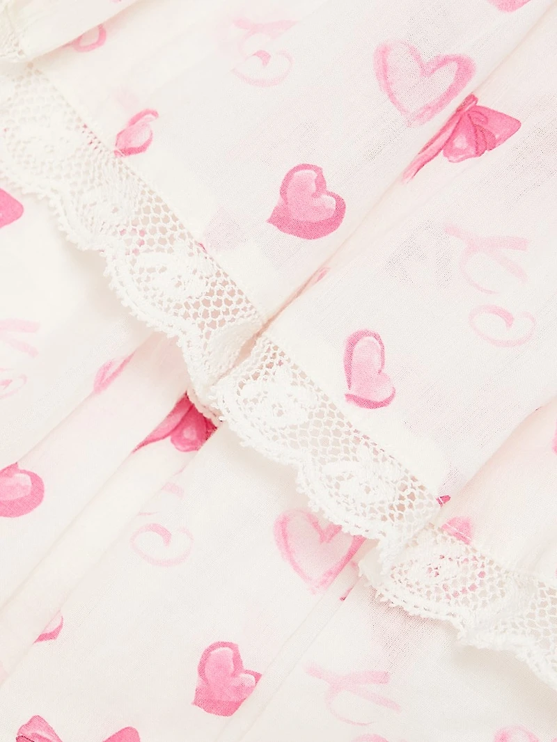 Deanna Bow & Heart Cotton Halterneck Minidress