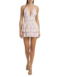 Deanna Bow & Heart Cotton Halterneck Minidress