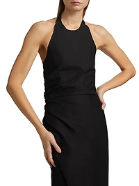 Sylvie Halterneck Midi-Dress