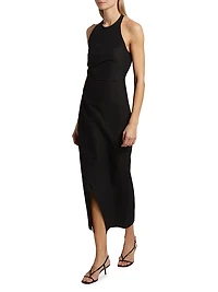Sylvie Halterneck Midi-Dress