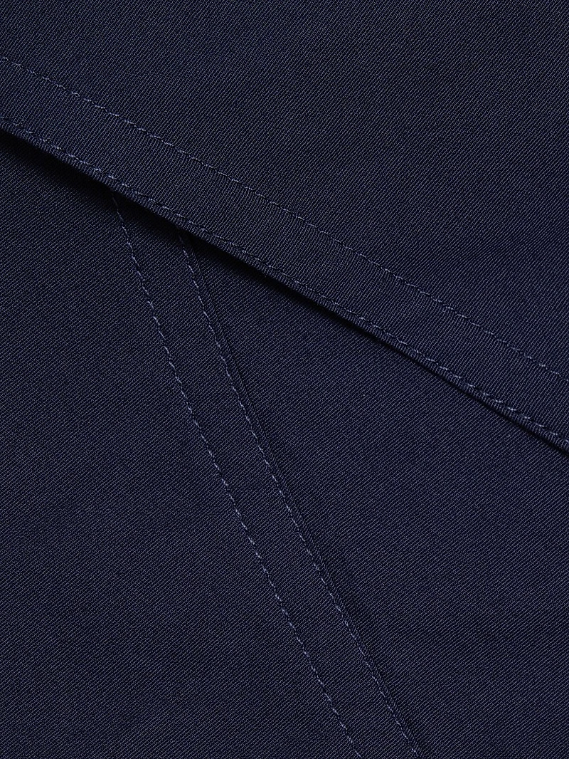 Julie Asymmetric Cotton Mini-Shirtdress