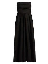 Tate Cotton Strapless Midi-Dress