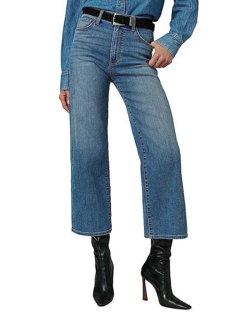 The Blake High-Rise Cropped Wide-Leg Jeans