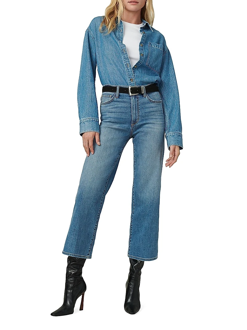 The Blake High-Rise Cropped Wide-Leg Jeans