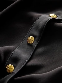 Wright Asymmetric Button Midi-Dress