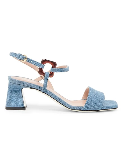 Between The Lines 55MM Denim Sandals