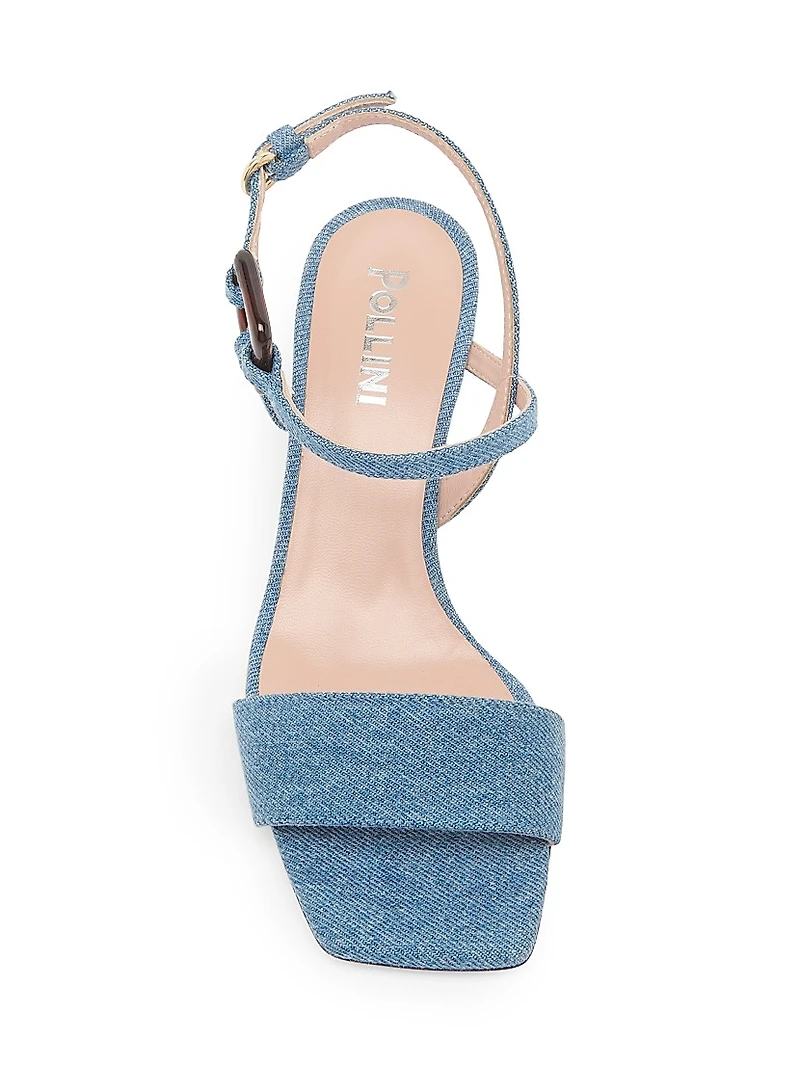 Between The Lines 55MM Denim Sandals