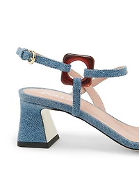 Between The Lines 55MM Denim Sandals