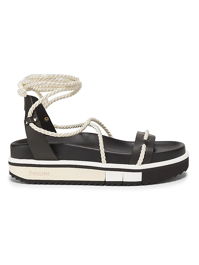 Cheyenne Leather Ankle-Wrap Sandals