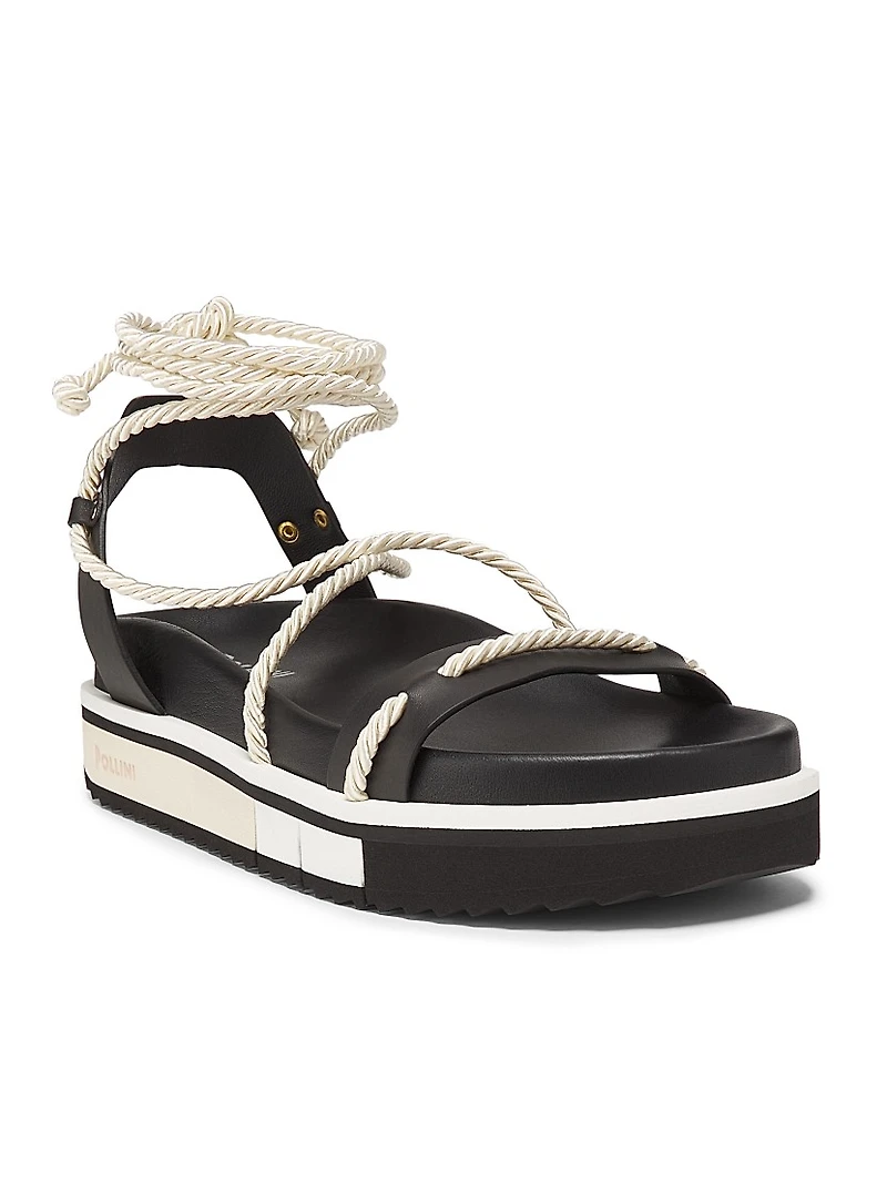 Cheyenne Leather Ankle-Wrap Sandals