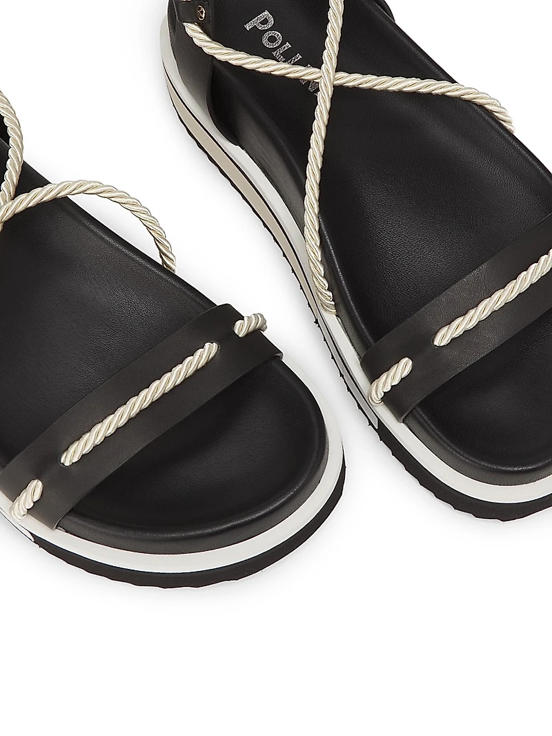 Cheyenne Leather Ankle-Wrap Sandals