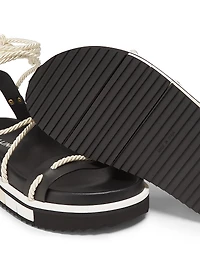 Cheyenne Leather Ankle-Wrap Sandals
