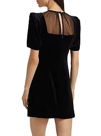 Faith Embellished Velvet Minidress
