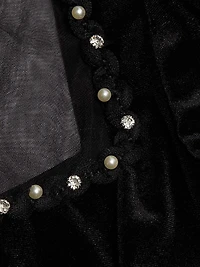 Faith Embellished Velvet Minidress