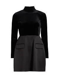 Ellie Velvet Combo Minidress