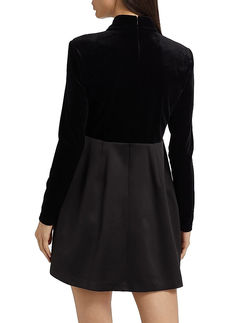 Ellie Velvet Combo Minidress