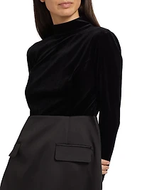 Ellie Velvet Combo Minidress